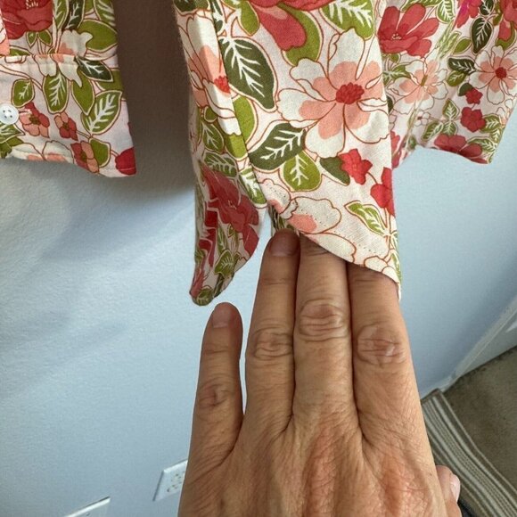 Outerknown Women's Button Up Long Sleeve Shirt‎ Floral Multicolor Organic Cotton - Picture 8 of 14